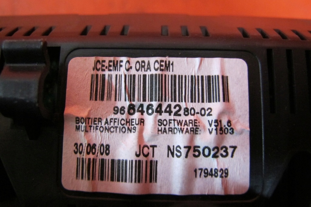 MONITOR ECRAN RADIO PEUGEOT 308 I T7 CC 9664644280 Product image