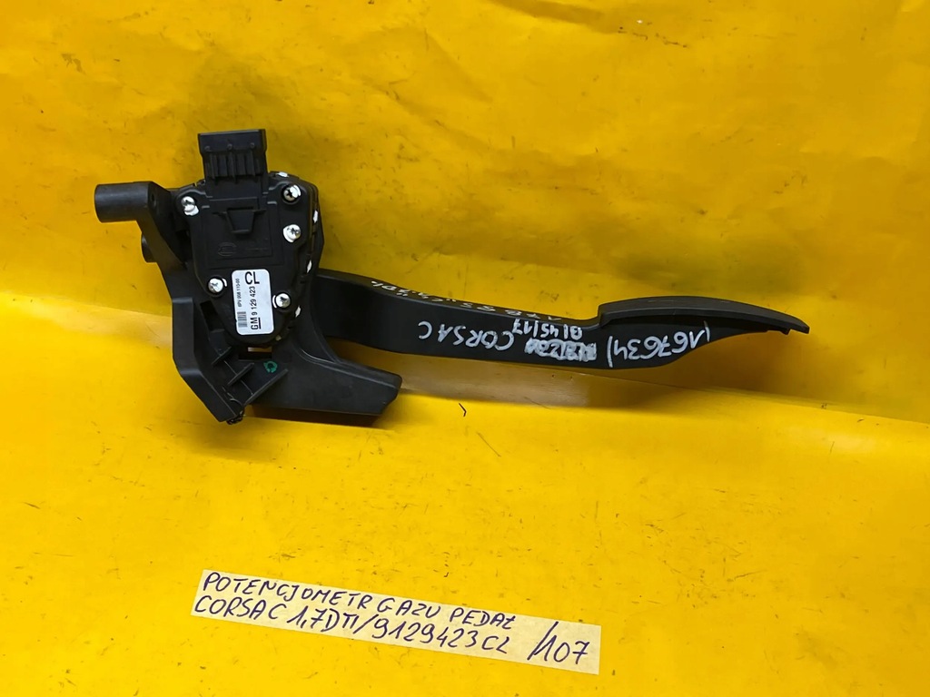 POTENTIOMETR PEDALA ACCELERATOR Opel Corsa C 1.7CDTI 2000-2009 9129423CL. Product image