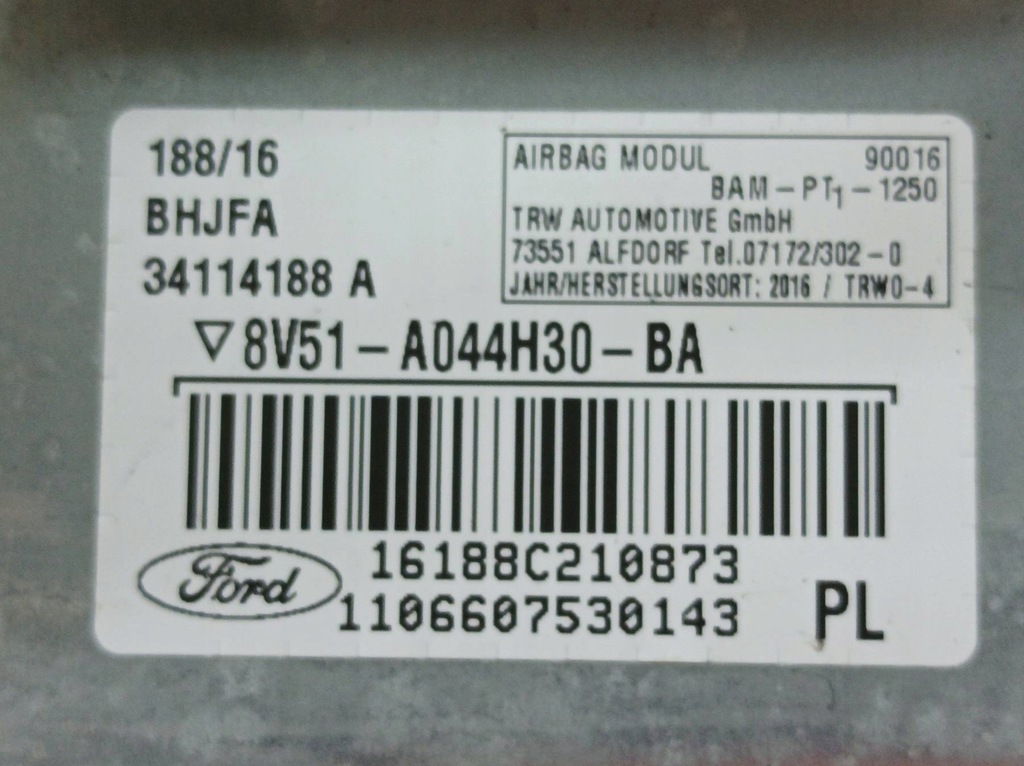 Airbag pasageri airbag pasageri Ford Fiesta Mk7 Product image