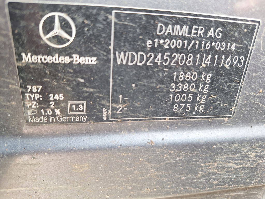 MERCEDES W245 B-CLASS 2.0 CDI 640941 W169 PÂRGIA SELECTOR CABLUL CRUPTEI Product image