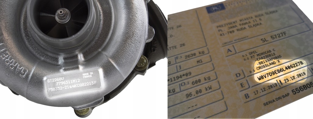 Turbo Volkswagen 1.9 TDI 105km/77KW BV39A-0071 Turbină Product image