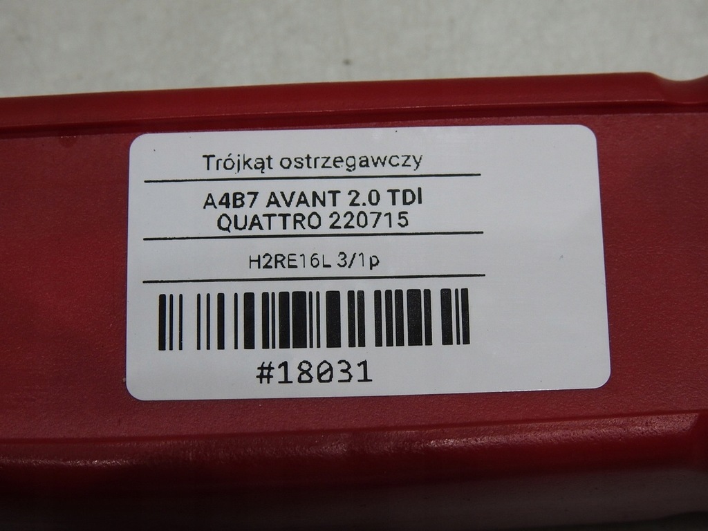 TRIANGUL DE AVERTIZARE AUDI A4 B7 7L0860251 Product image