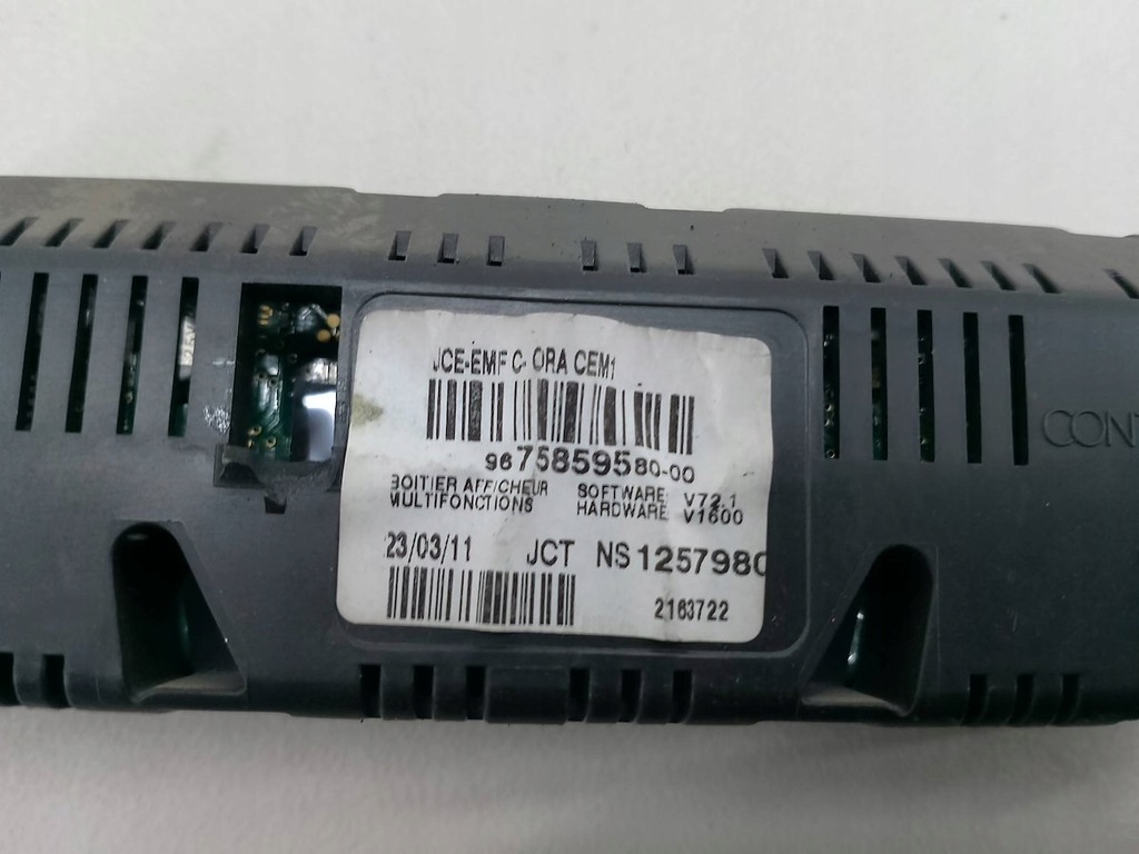 DISPLAY RADIO CITROEN JUMPY II 9675859580 Product image