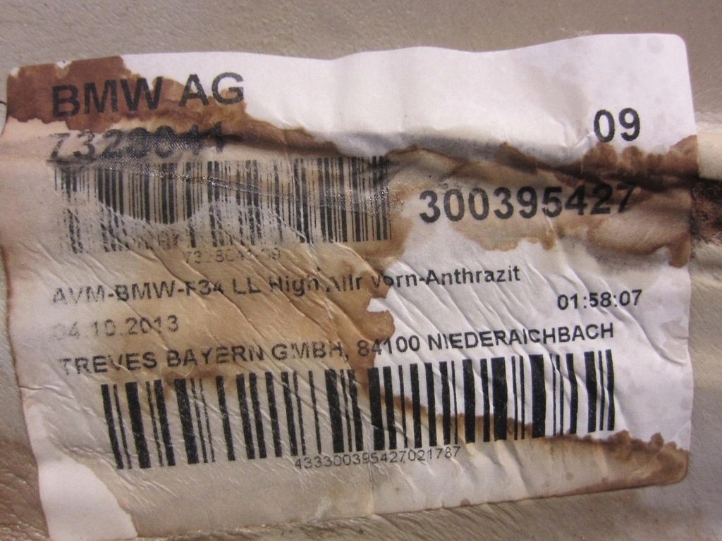 BMW F34 GT CAPAC FAŢĂ 7328041 Product image