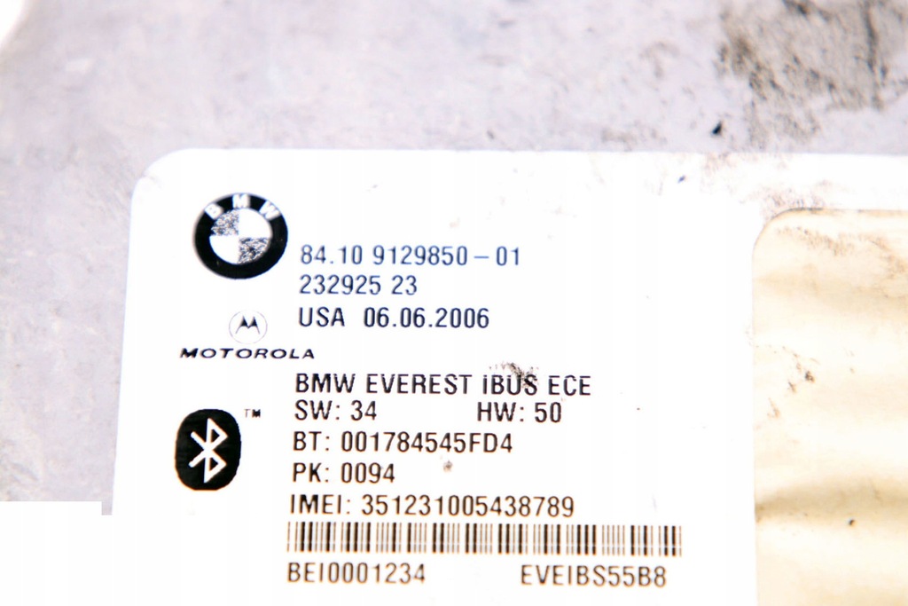 BMW X3 X5 E83 E53 Modul Bluetooth 9129850 Product image