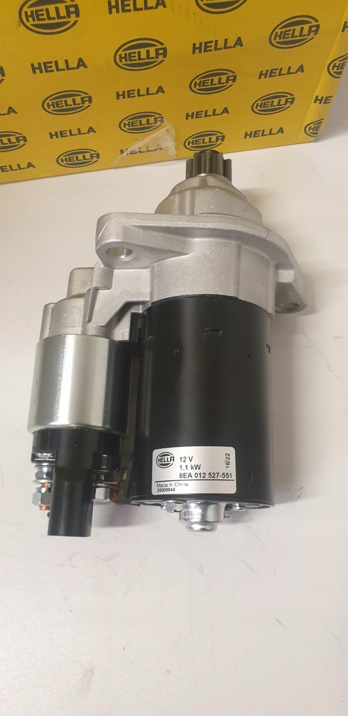 Starter HELLA 8EA 012 527-551 Audi Seat Skoda Volkswagen 12 V 2 orificii Product image