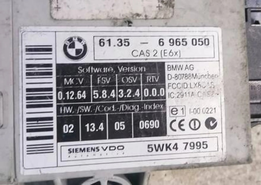 BMW 5 E60 E61 03-10 - MODUL CONTROLLER CONFORT 6965050 Product image