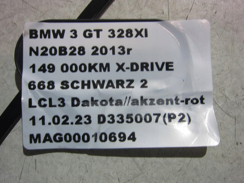 BMW F34 GT CAPAC FAŢĂ 7328041 Product image