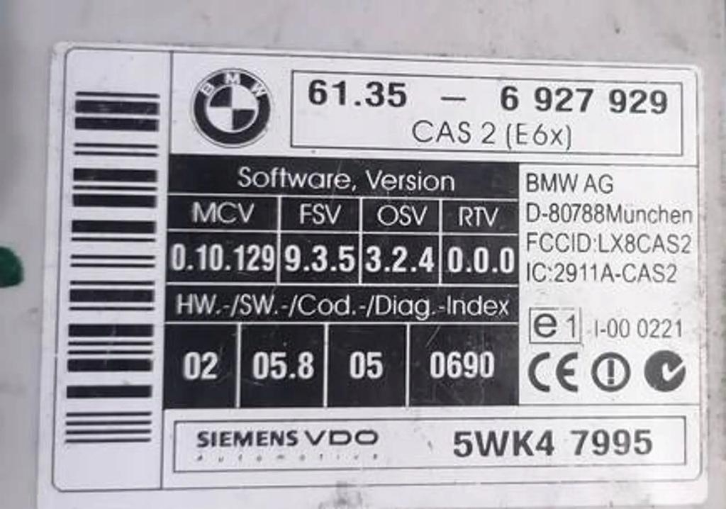 BMW 5 E60 E61 03-10 - MODUL CONTROLLER 6927929 Product image