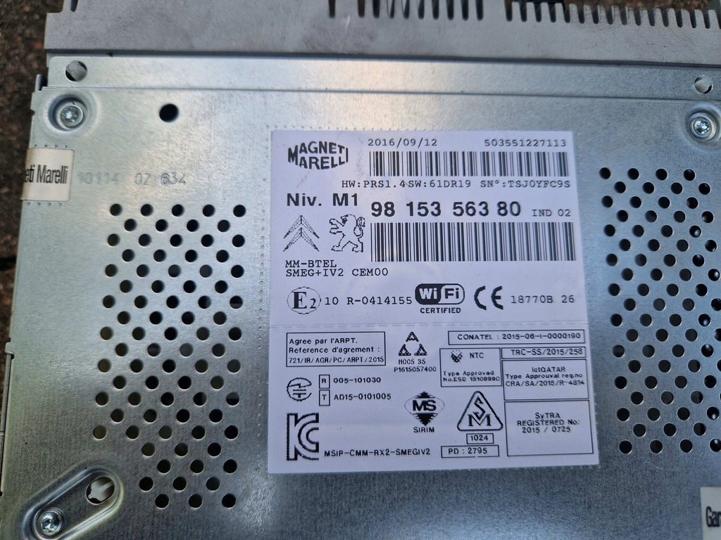 Peugeot 208 2008 Citroen Radio 9815356380 2016 Product image