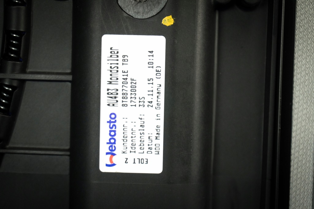 Trapă Audi A5 S5 Spb 8T8 8T8877041E TB9 Product image
