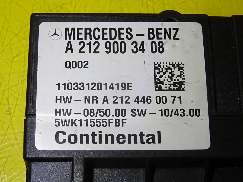 MODUL CONTROLLER POMPA DE COMBUSTIBIL MERCEDES W204 W212 W218 A2129003408 NR443 Product image