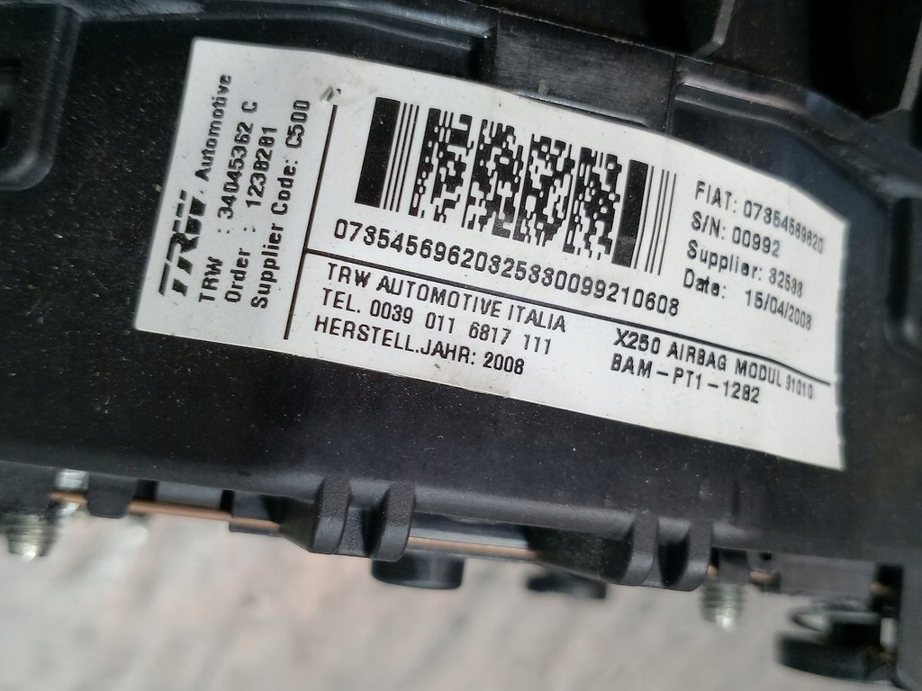 AIRBAG ȘOFER, DUCATO III 07854569620 Product image