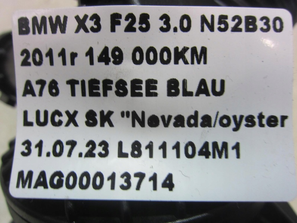 BMW X3 F25 N52 3.0 CARCASA TERMOSTAT 11537586783 Product image