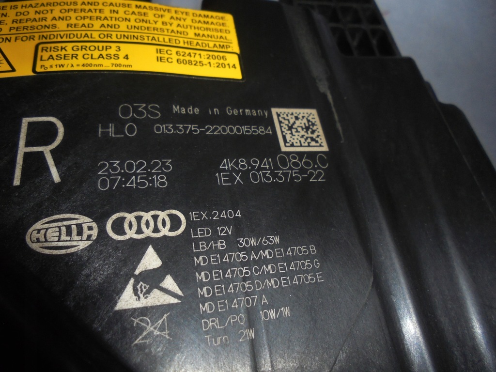 AUDI RS6 RS7 4K8 LAMPI FATA LASER 4K8941085C 4K8941086C Product image