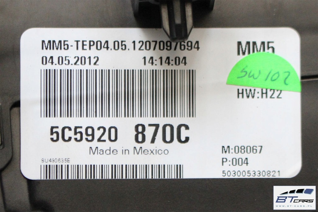 VW setul de pornire a gândacului de pompieri auto 5C5920870C 03L906023 Product image