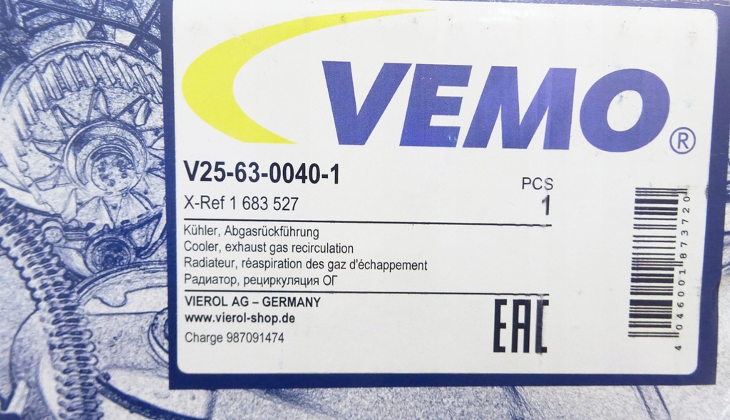 Chłodnia EGR Eșapament Fiat Ducato III 2,2 D Jumper 2.2 HDI 1618R4 965969508080 Product image