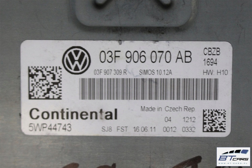 VW The Beetle Car Set de pompieri de mașini 5C5920870B 03F906070 Product image