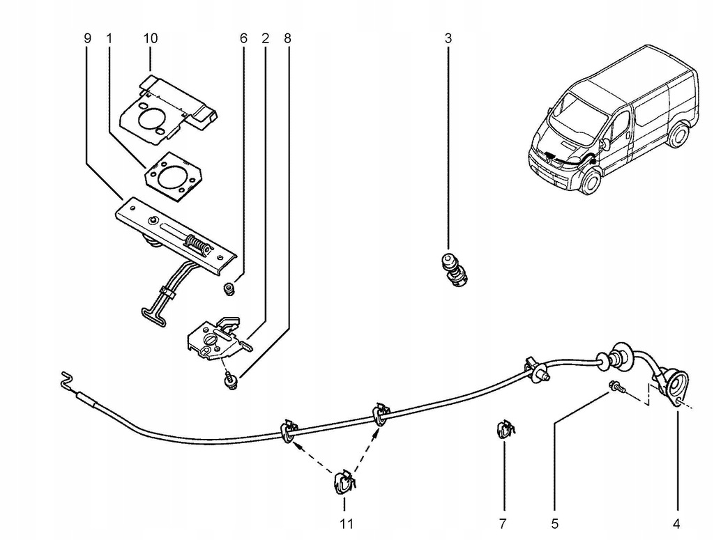 BLOCARE CAPOTA RENAULT TRAFIC II 8200143341 Product image