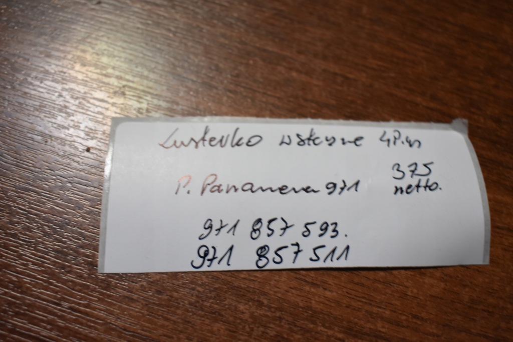 IDEALNE LUSTERKO WSTECZNE KPL. PORSCHE PANAMERA 971 4PIN 1 Product image