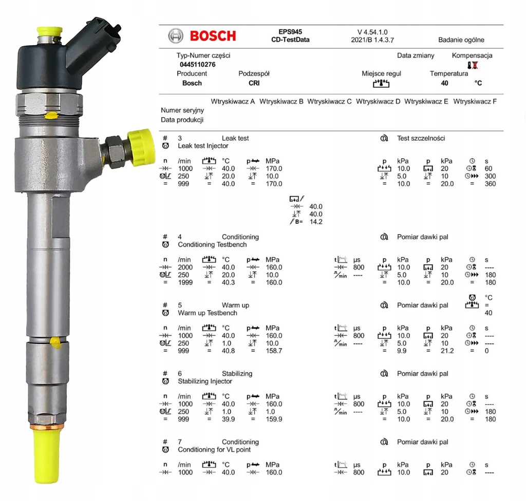 INJECTOR VECTRA C 1.9CDTI 0445110276 Product image