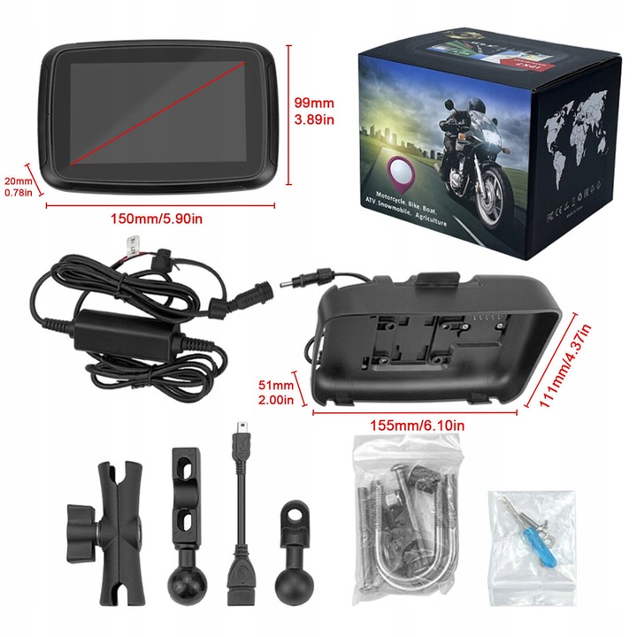 Motocicletă portabilă cu ecran tactil de 5 inchi Product image