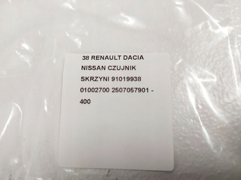 SENSOR CUTIE RENAULT CAPTUR II 2 1.3 TCE 91019938 2507057901 Product image