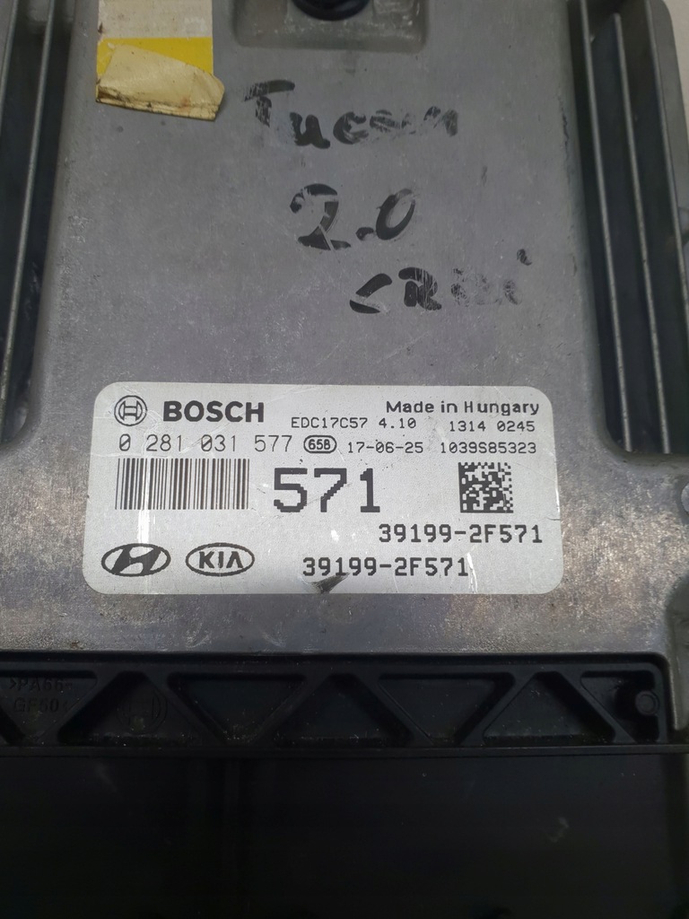 Hyundai Tucson III 15-20 Controller de motor computer 39199-2F571 0281031577 Product image