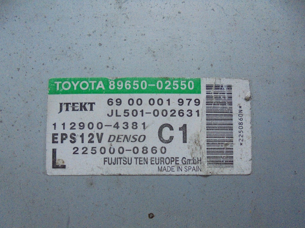 SUPORT CONTROLLER MODUL TOYOTA AURIS I LIFT 89650-02550 Product image