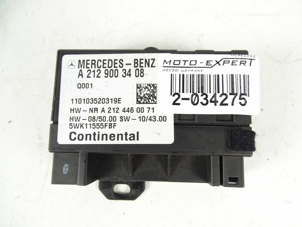 Mercedes W204 W212 W218 CONTROLLER POMPE DE COMBUSTIBIL A2129003408 Product image