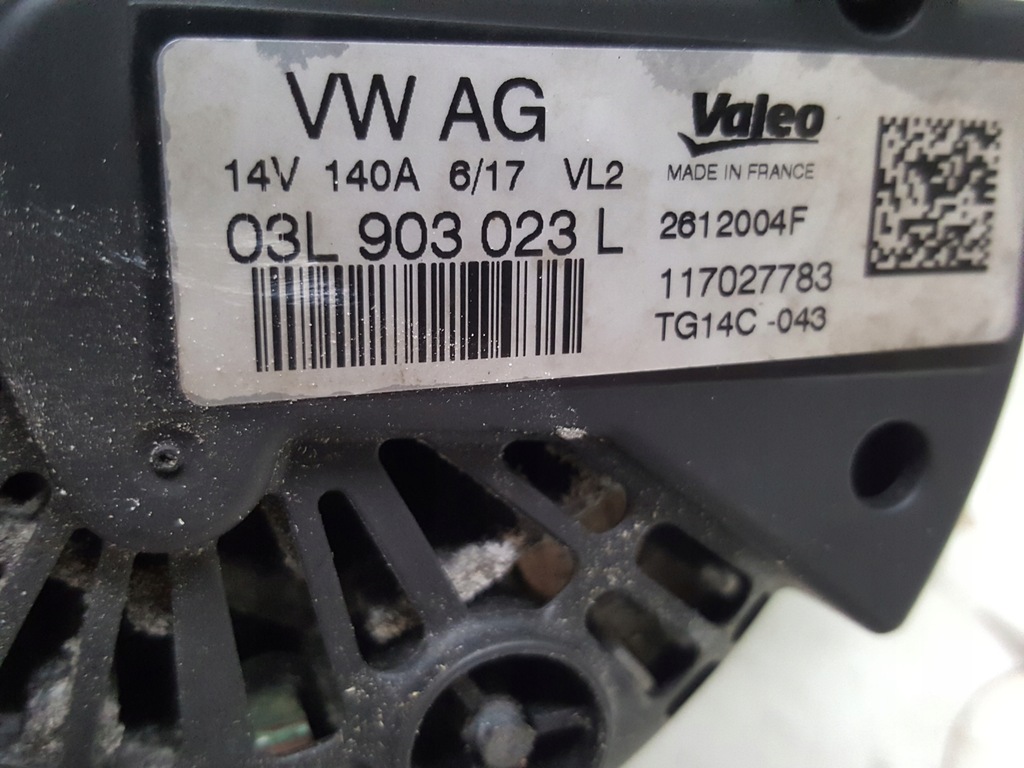 VW PASSAT B8 1.6 TDI DCX 88KW-120KM ALTERNATOR Product image