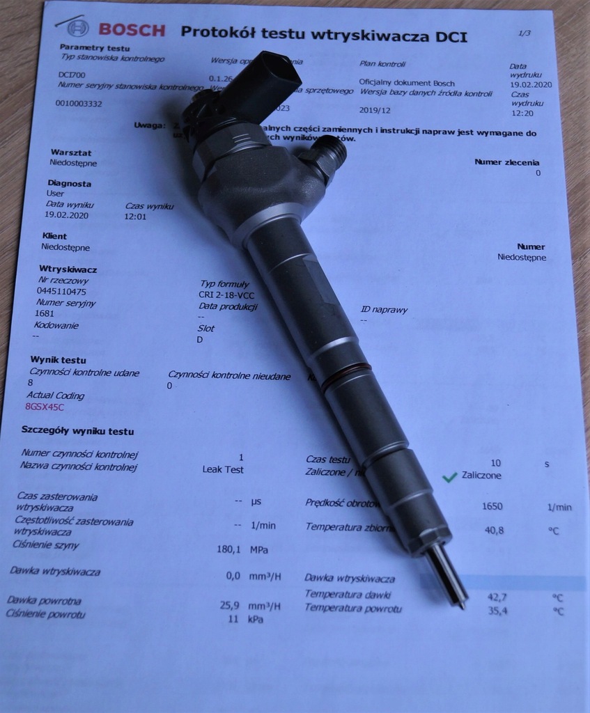 INJECTOR FIAT LANCIA 1.9JTD 04451002 Product image