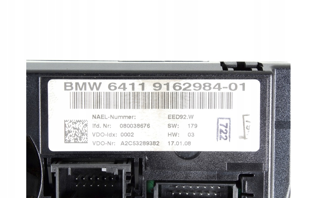 PANEL NAWIEWU KLIMATYZACJI BMW E92 E93 LCI 05-13 9162984 Product image