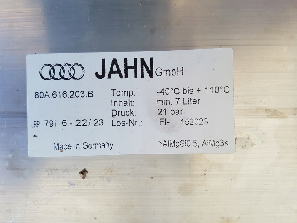 Rezervor aer suspensie AUDI Q5 17^ 80A616203B Product image