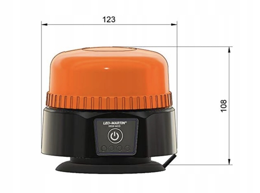 Lampa ostrzegawcza LED-MARTIN- XR20, żołta, USB (B2460) Product image