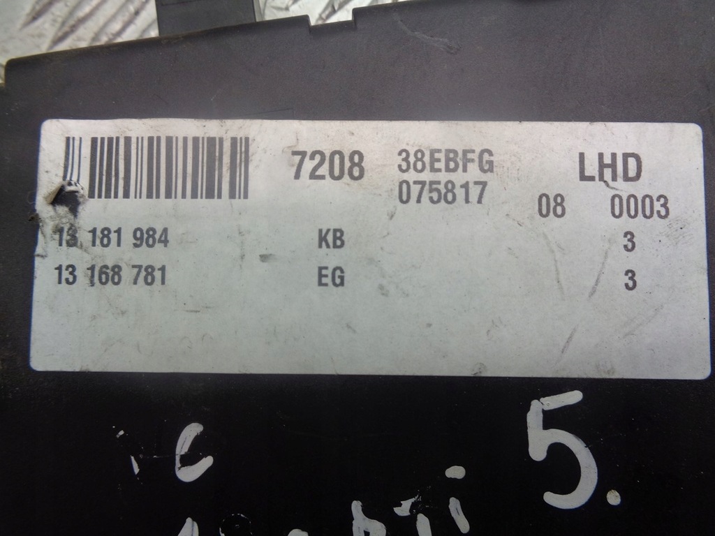 CUTIE MODULE BSI OPEL VECTRA C 1.9 CDTI 13168781 Product image