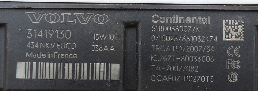 MODUL CONTROLLER VOLVO V70 III BLOCARE CENTRALĂ 31419130 Product image