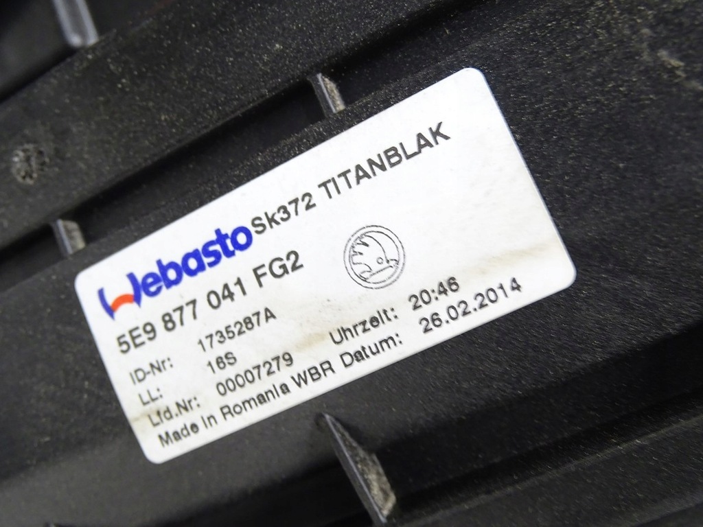 TRAPA PANORAMA SKODA OCTAVIA III VRS COMBI 5E9877041 Product image