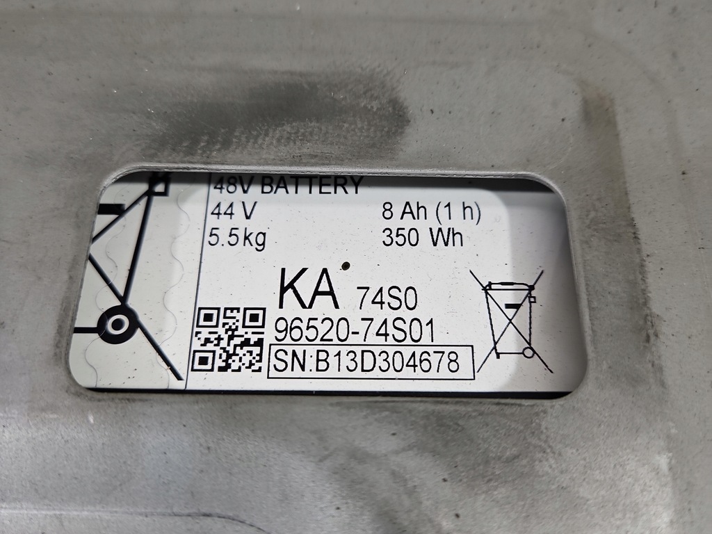 SUZUKI VITARA III SX4 S-CROSS BATERIE HIBRID BATERIE 96520-74S01 Product image