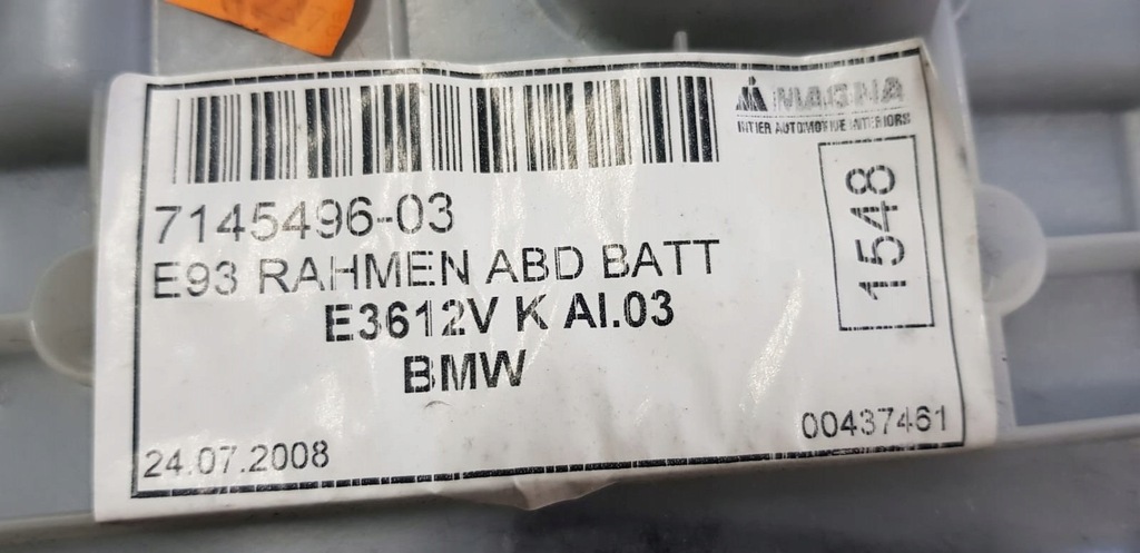 Tapițerie CAPAC PORTBAGAJ   BUTONI BMW E93 FV Product image