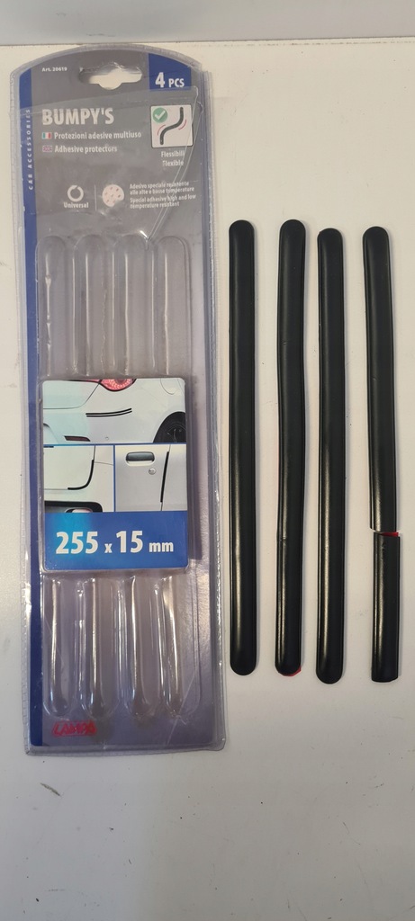 BUMPYS protectoare usi/bara auto 255X15mm autoadezive 4buc Product image