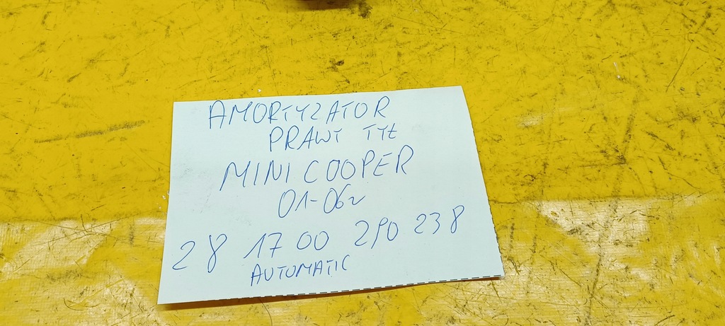 AMORTIZOR DREAPTA SPATE MINI COOPER 281700290238 AUTOMAT Product image