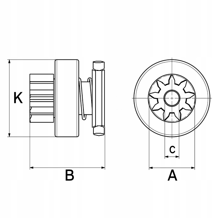 Ansamblu de cuplare Bendix demaror regenerat 1006209642 Product image