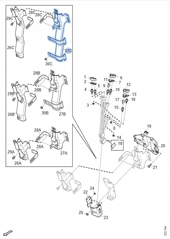 MONTARE SUPORT SCANIA NGS R S P G 2556914 2297787 B-B Product image