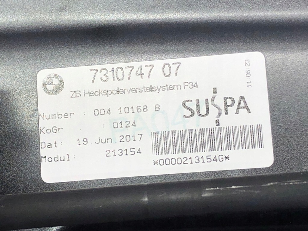 SPOILER SPATE BMW F34 Hatchback 7310747 LOTKA Product image