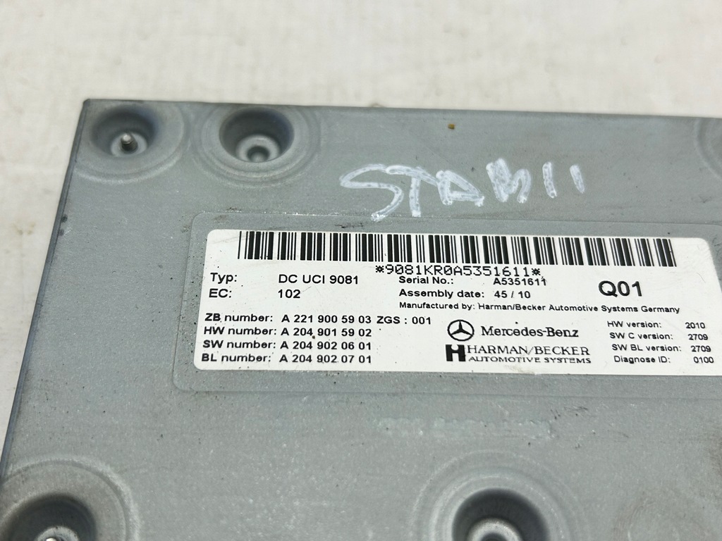 MODUL CONTROLLER MERCEDES W221 HARMAN BECKER 2219005903 Product image