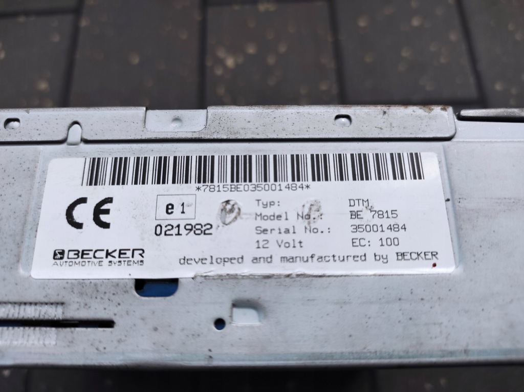 RADIO CD BECKER DTM HIGH SPEED FACTORY ORIGINAL AUDI A4 B7 05R Product image