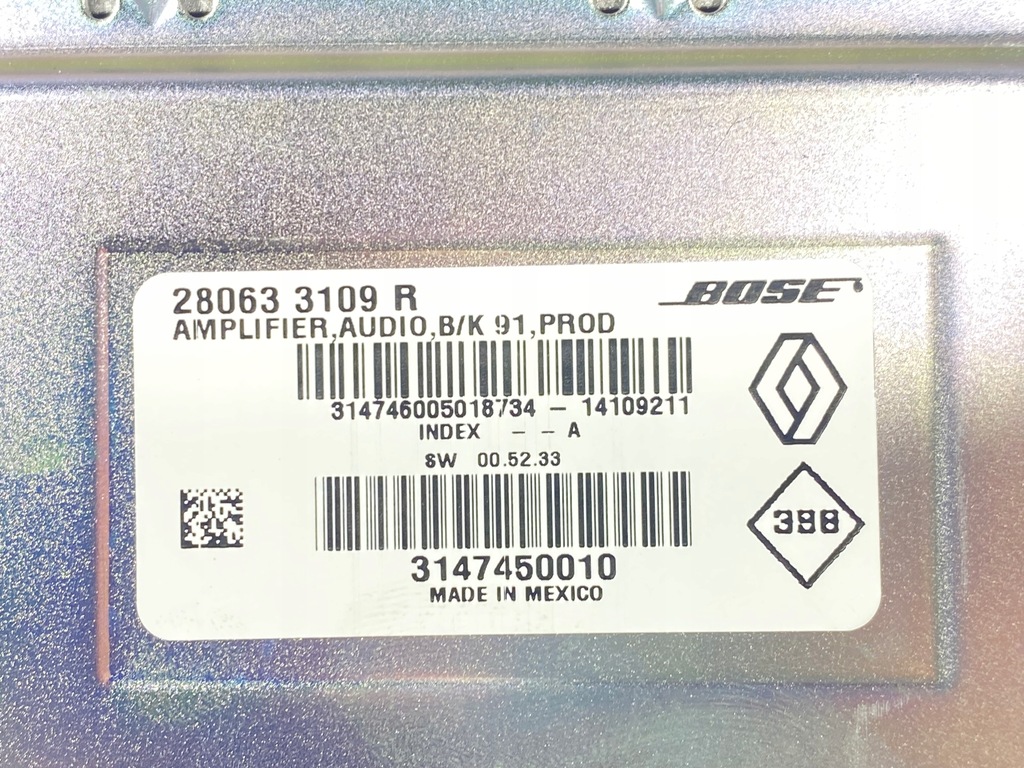 Renault Laguna 3 III Lift 10-15 AMPLIFICATOR BOSE 280633109R Product image