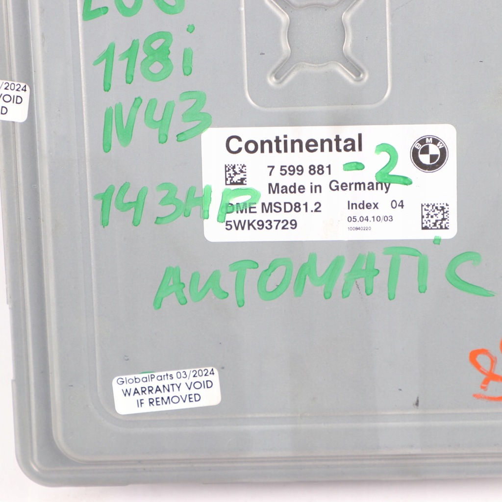BMW E87 LCI E90 Motor Controller + Cheie automată CAS3 7599881 Product image