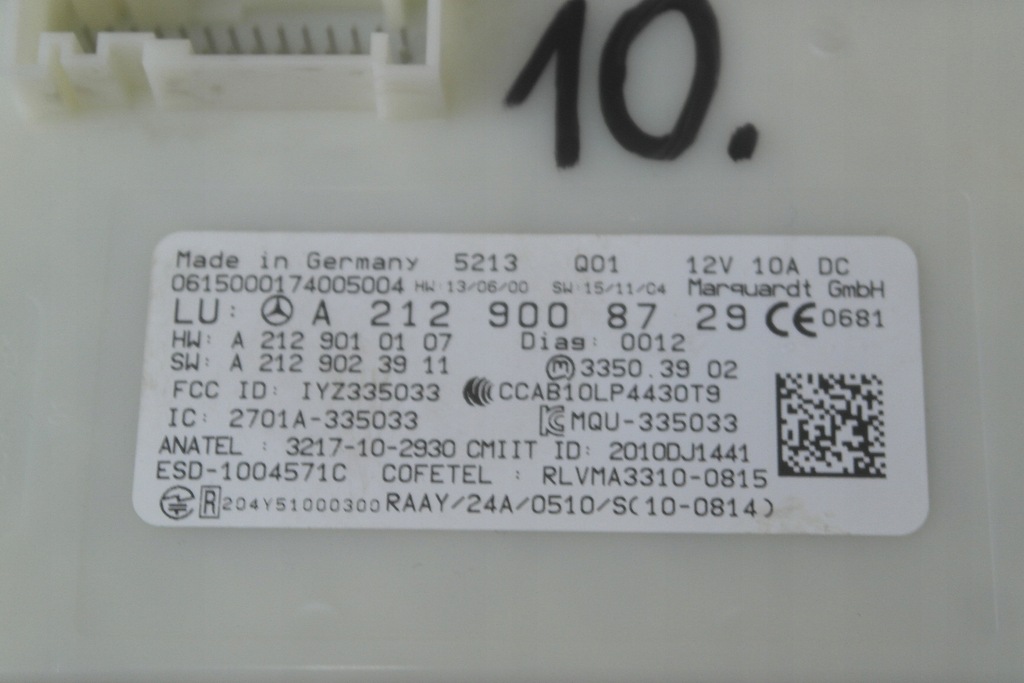 MERCEDES CLA W117 13-19 MODUL CONTROLLER FĂRĂ CHEIE A2129008729 OE Product image